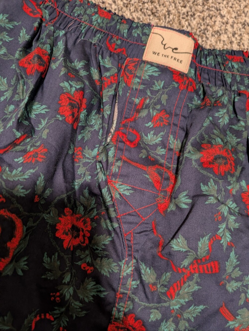 🪷NWT Free People We The Free Day To Day Printed Romper, Size S Oversized